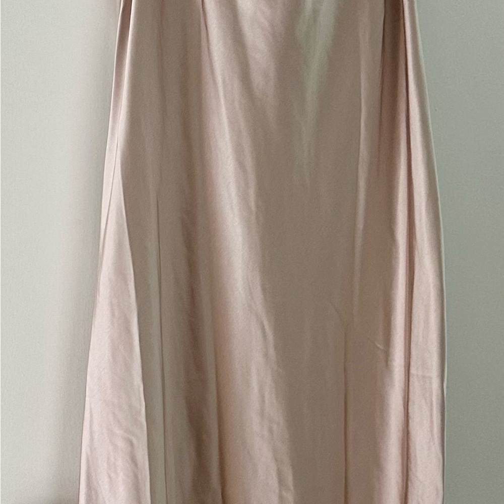 The Occasion Old Navy Elegant Satin Cowl Maxi Dress in Champagne - Picture 6 of 8